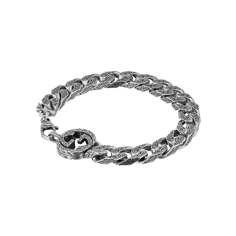 Gucci Interlocking G Silver Chain Bracelet